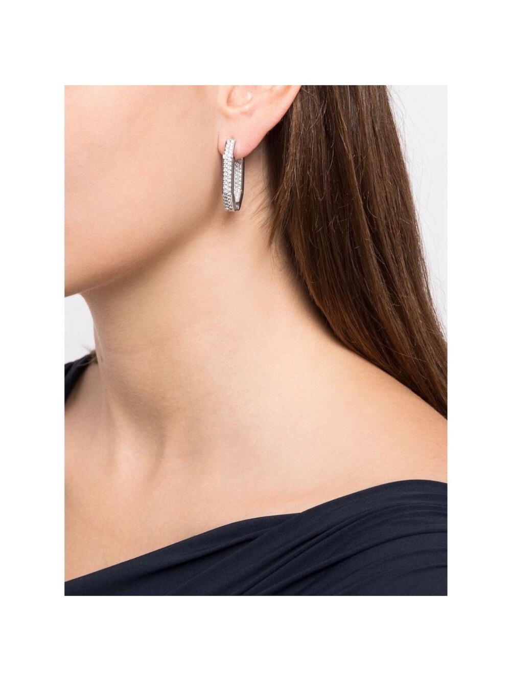 Swarovski Dextera Octagonal Pave Hoop earrings
